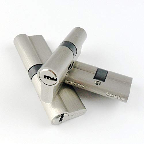 Cylinder Lock,Thumb Turn Door Barrel Lock,Thumb Turn Euro Cylinder Lock,Lock Cylinder Double Open Lock Door Window Security 55 60 70 80 90mm Cylinder Living Room Lock Handle Customized Brass Key Coppe
