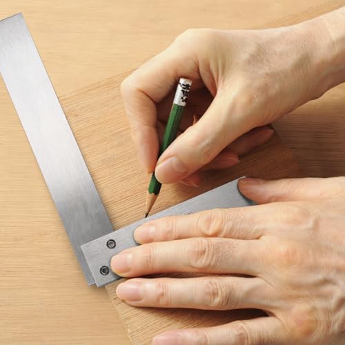 Suwimut Machinist Square Set 2/3/4/6 in - Hardened Steel 90° Ruler Squares