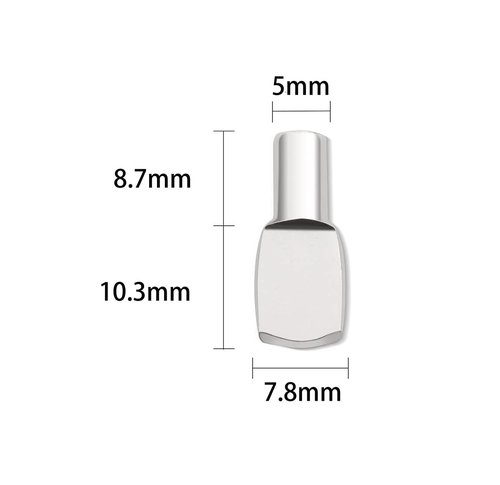 5mm Shelf Pegs Pins,60 Pieces Cabinet Furniture Spoon Shape Support Pegs for Shelves Nickel Plated