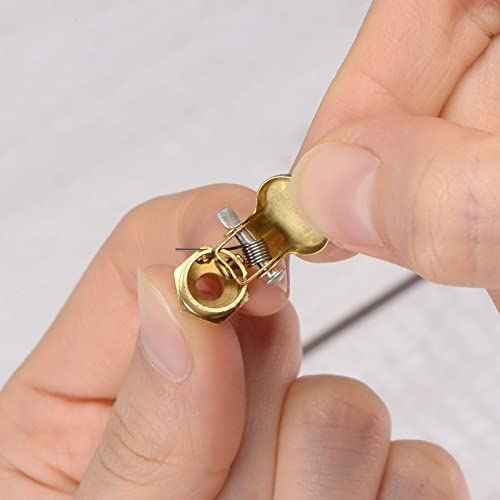uxcell Spring Grease Oil Cup Cap M6x1 Male Thread Copper Machine Parts 4Pcs