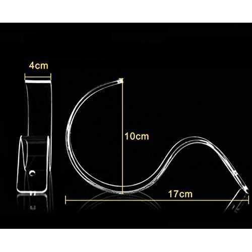 4 Pack Clear Acrylic Belt Display Stands Rack Holder Closet Organizer Space Saver Case for Men and Women Belt, Store Display or Home Use