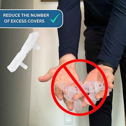 White Double Outlet Covers Baby Proofing (10 Pack, 20 Sockets) | Baby Proof Plug Covers for Electrical Outlets | Safe & Secure Baby Safety Products | Childproof Socket Covers Protect Toddlers & Babies