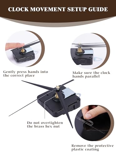 MakerTick 0.79 Inch Black Silent Sweep Clock Movement Replacement - Precision