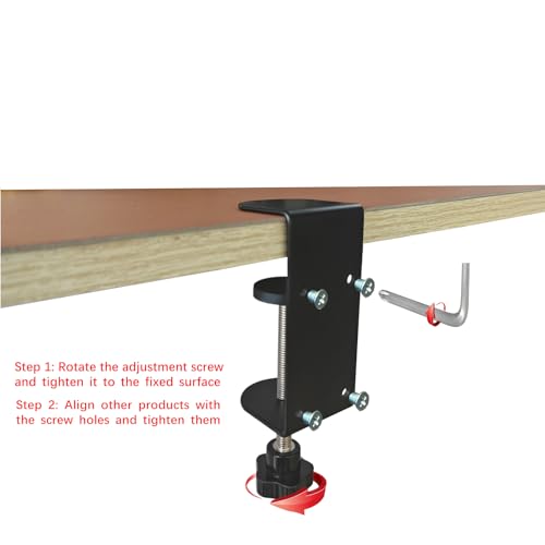 3 inch C-Clamp with Four Small Holes in the back, 1-Pack Adjustable Desk C Clamps for Range 0.35"~3.37", Versatile Clamp for Brake, Parts Assembly, Fastening, Welding, Woodwork, Metal Work