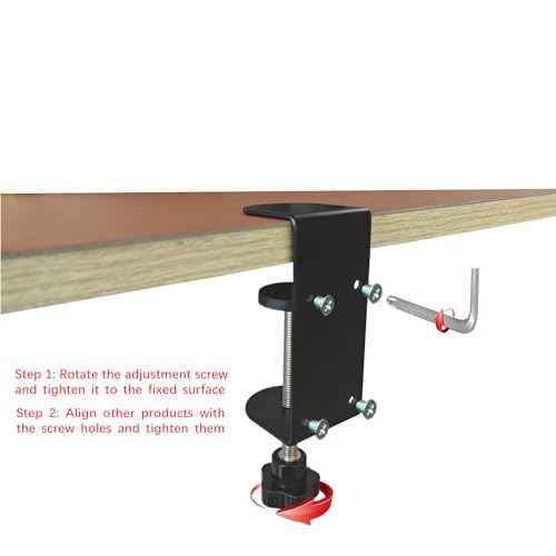 3 inch C-Clamp with Four Small Holes in the back, 1-Pack Adjustable Desk C Clamps for Range 0.35"~3.37", Versatile Clamp for Brake, Parts Assembly, Fastening, Welding, Woodwork, Metal Work