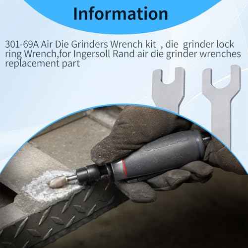 301-69A & 301-69B Pneumatic Die Ginder Wrench Kit,Angle Grinder Wrench Tool Replacement parts,for Ingersoll Rand 301, 302, 307, 308,5102, 5108, and M2 Series Air Die Grinders