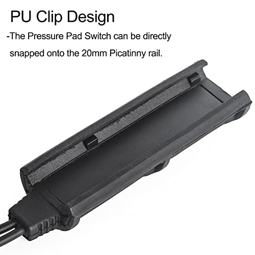 NOBUHIRO Dual Remote Pressure Switch, Tactical Light Switch with SF / 2.5mm Plug, Compatible with M300 M600 DBAL-A2 PEQ15 Series Tactical Weapon Scout Lights, Suitable for 20mm Picatinny Rail