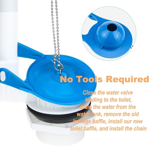 Blue 3-Inch Toilet Flapper Replacement Pack for Gerber 99-788 - Water Saving, Easy Install