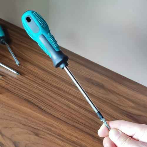 Magnetic Screwdriver Set, 6-Piece Screw Driver Kit with 3 Phillips and 3 Flat, Professional Non-Slip Cushion Grip Nut Driver Repair Tool Set. Stocking Stuffers for Men Gifts