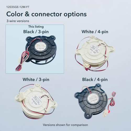 SVKWS 3-Pin Black Refrigerator Fan Motor DA31-00334D 12035GE-12M-YT 12V 0.26A