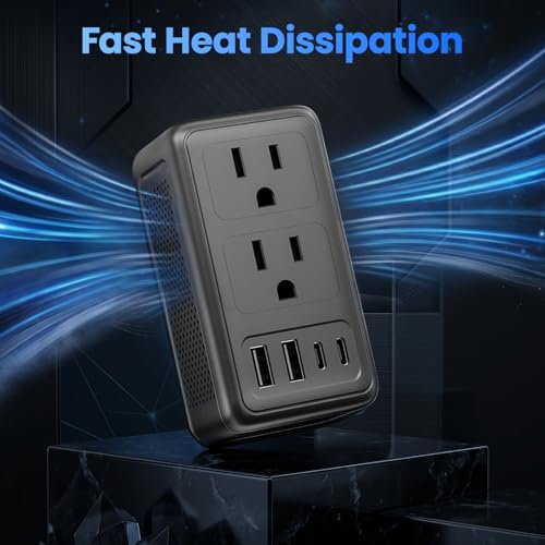 2000W Travel Voltage Converter with USB-C & USB-A Ports for International Use