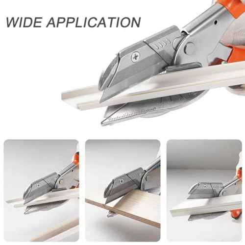 Miter Shears,Multifunctional Quarter Round Cutting Tool Adjustable at 45 to 135 Degree,Shoe Molding Cutter for Wood,Plastic,PVC,Angular Cutting Molding,Crafting