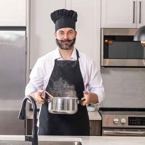 100 Pcs Beard Nets Food Service Beard Covers Beard Guards Black Comfortable Protective Beard Covers Beard Mask for Men Facial Hair