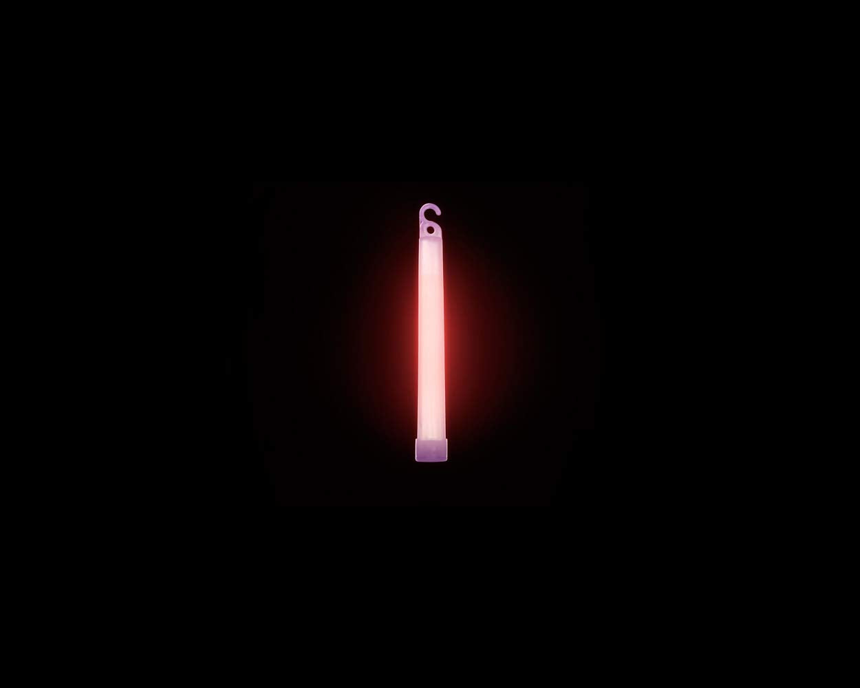 6" Glow Sticks Package of 5 (RED) Emergency Chem Lights - 12 Hour Industrial Grade