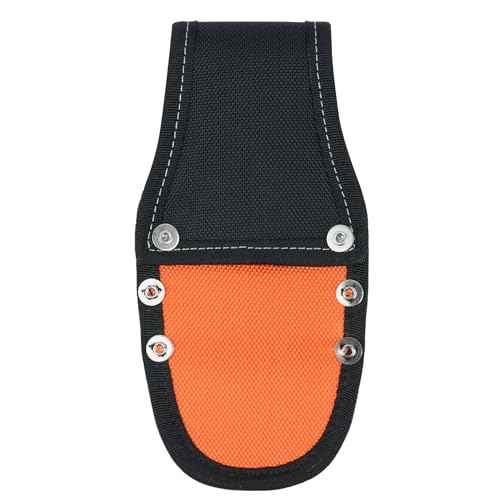 ZL231 Utility Plier Holster and Rust-Resistant Steel Loop Hammer Holder, Fits 3in Tool Belts, Nylon Tool Holder Orange/Black