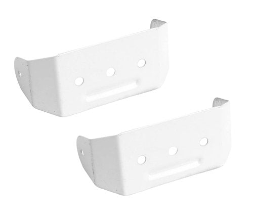 IGIUA Downspout Bracket 2x3, 4 Count, White Aluminum, Wall Mount, Powder Coated