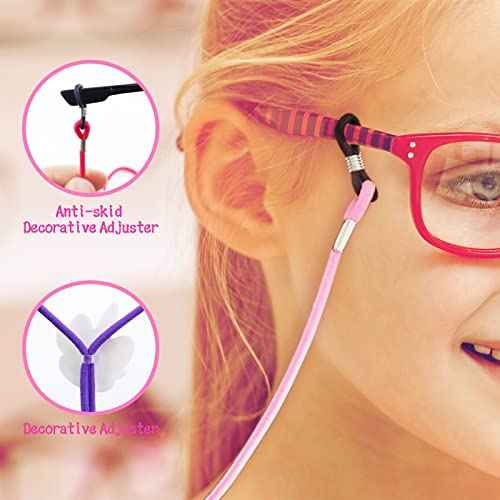 8 Pcs Kids Glasses Strap Anti-slip Eyeglass Straps Adjuster Stretchy Sunglass Strap for Boys Girls