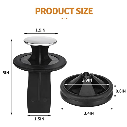 Ullnosoo 3 3/8" Splash Guard with Scraper for InSinkErator Evolution Series - Black 2 Pack