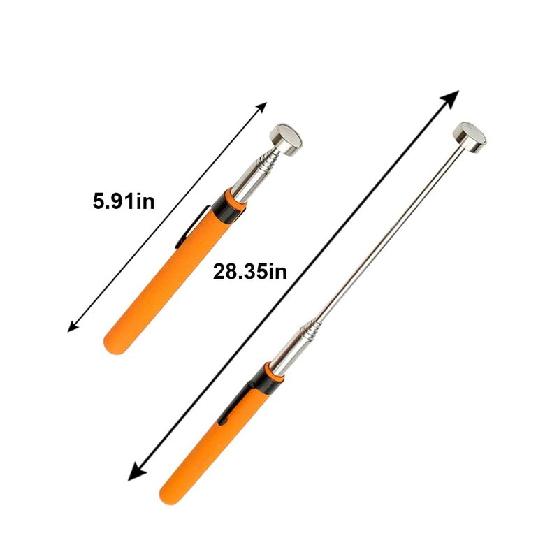 Telescoping Magnetic Pickup Tool with 8lb Pull Force, Telescoping 28 Inch Extendable Stick Gadget, Non-Slip Extendable Extra Strong Magnet Pickup Tool