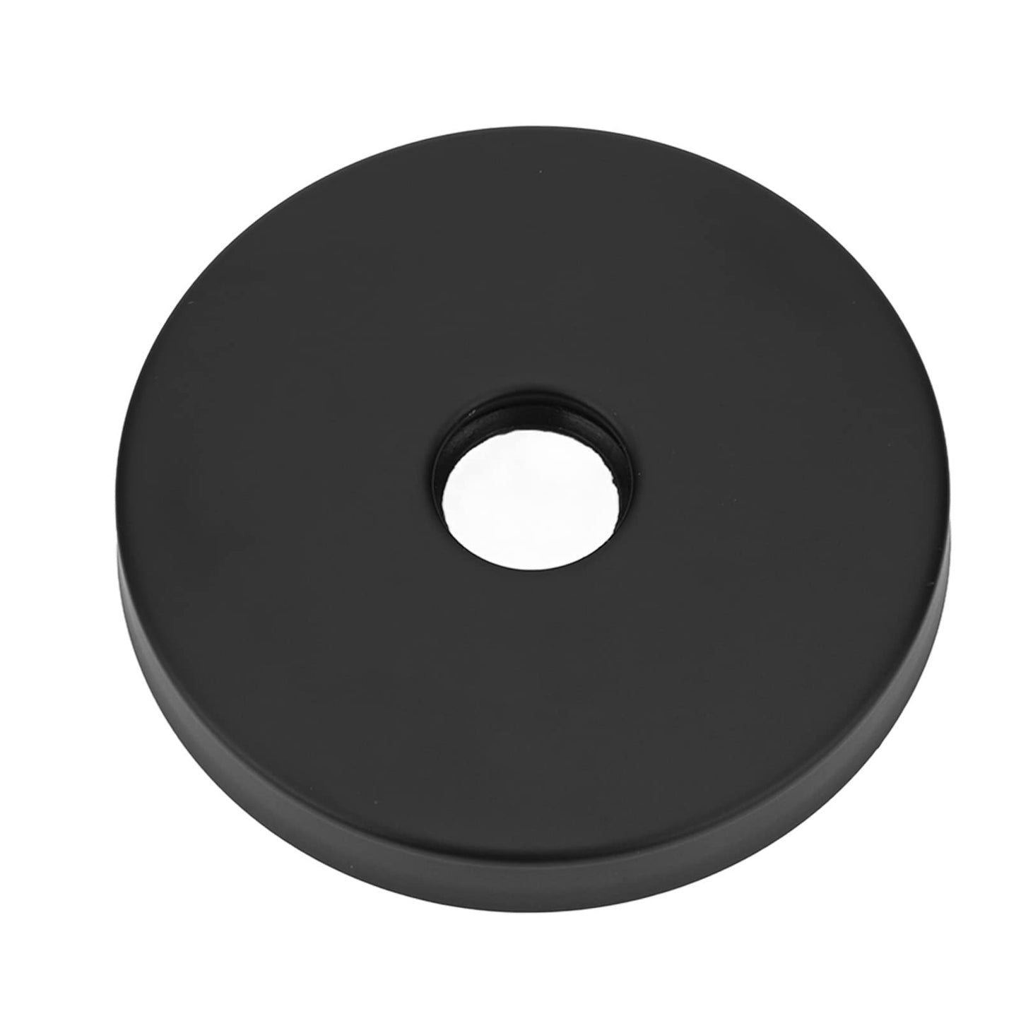 Circle Shower Arm Escutcheon Plate, Modernizing Bathroom Modern Shower Arm Flange Stainless Steel Durable Large Diameter Decorative for Replacement (Black)