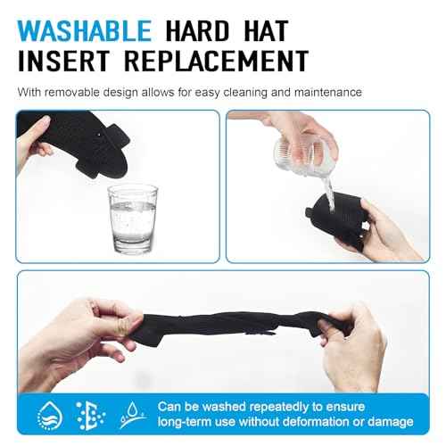 Hard Hat Sweatbands, Sweat Band for Safety Helmet, Washable Hard Hat Cooling Liner Accessories, Suspension Replacement for Hard Hats, Reusable Headband, Blue, 3 PCS