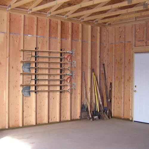 UNITEDPOWER Garden Tool Storage Rack£¬Wall Mounted Garage Organizer£¬Tool Utility Holder for Garden Equipment Shovel Rakes Brooms