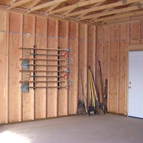 UNITEDPOWER Garden Tool Storage Rack£¬Wall Mounted Garage Organizer£¬Tool Utility Holder for Garden Equipment Shovel Rakes Brooms
