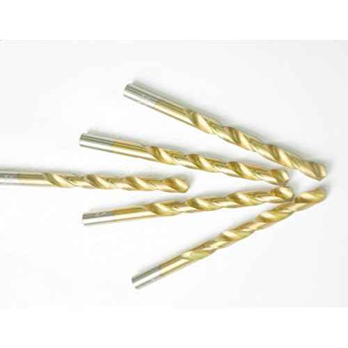 5PCS, 3/8", Titanium Coated Drill Bits