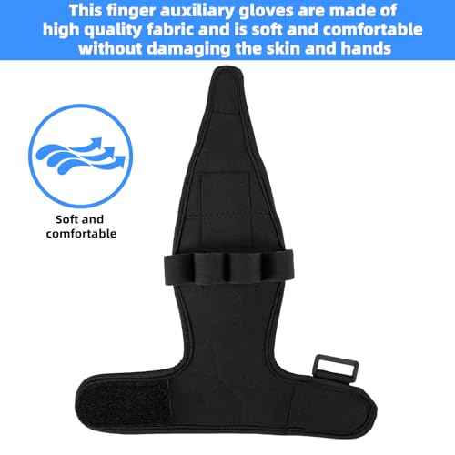 Stroke Finger Splint Brace Ability, Finger Rehabilitation Auxiliary Training Gloves for Elderly Patients, Anti-Spasticity Hand Therapy Equipment for Fist Stroke Hemiplegia Hand Training, Black