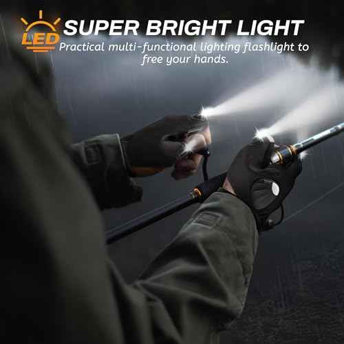 Led Half Finger Glove, Light up Gloves, Christmas Stocking Stuffers for Hunters Men Who Have Everything