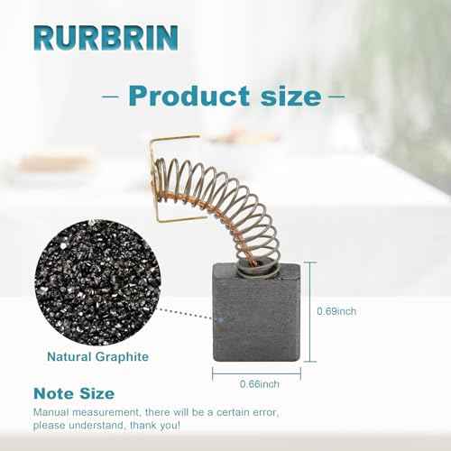 (2 Pack 816768 Carbon Brush Compatible with Ridgid R4510 R45101 / TS2400LS TS2410LS Table Saw, Craftsman Miter Saw