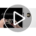 1 Pack Matte Black Door Knobs with Lock & Keys for Interior/Exterior Use - Easy Install