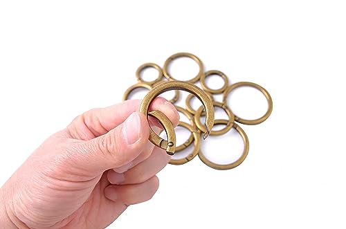 Antique Bronze 1" 25mm 4pcs Metal Spring Carabiner Key Rings & Snap Hooks