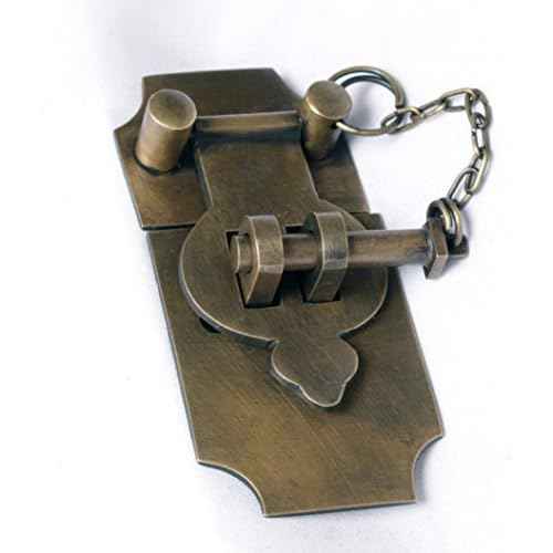 4 Inch Large Antique Style Trunk Hasp with Chain Pin by Nesha