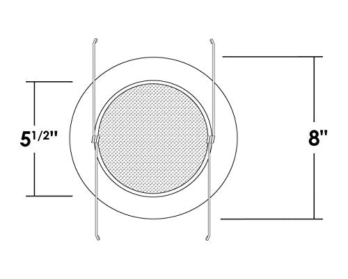 NICOR 6 Inch White Recessed Shower Trim with Albalite Lens - Model 17505