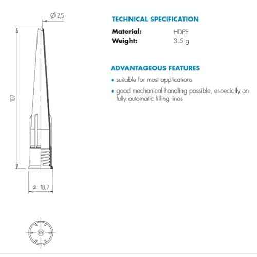 Replacement Screw on Caulk Tube Nozzles 4.25" Natural Color 20-Pack