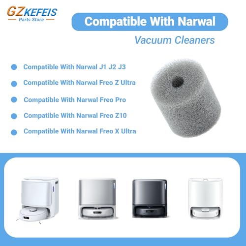 Clean Water Tank Filter Sponge Replacement for Narwal J1 J2 J3 Vacuum Cleaners, Durable Hepa Filter Accessory, 8 Pack