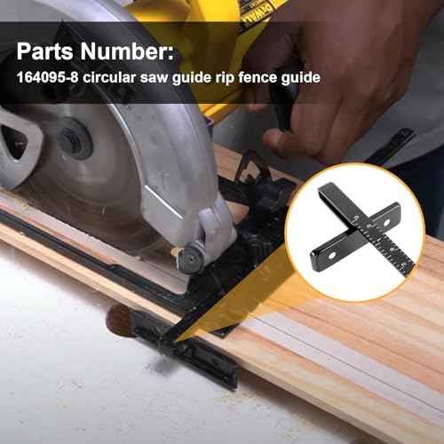 164095-8 Circular Saw Guide Rip Fence Kit Metal Rip Fence Edge Guide Tool Part Fits for Circular Saws 5005BA, 5007NB, 5057KB, 5046DwB, 5621DWA (1pcs)