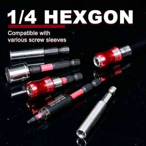 12Inches Flexible Drill Bit Extension Screwdriver Bit Holders, 1PACK Flex Shaft Extension Socket Bit Holder Hex Shank Quick-Change Drill Bit Guide