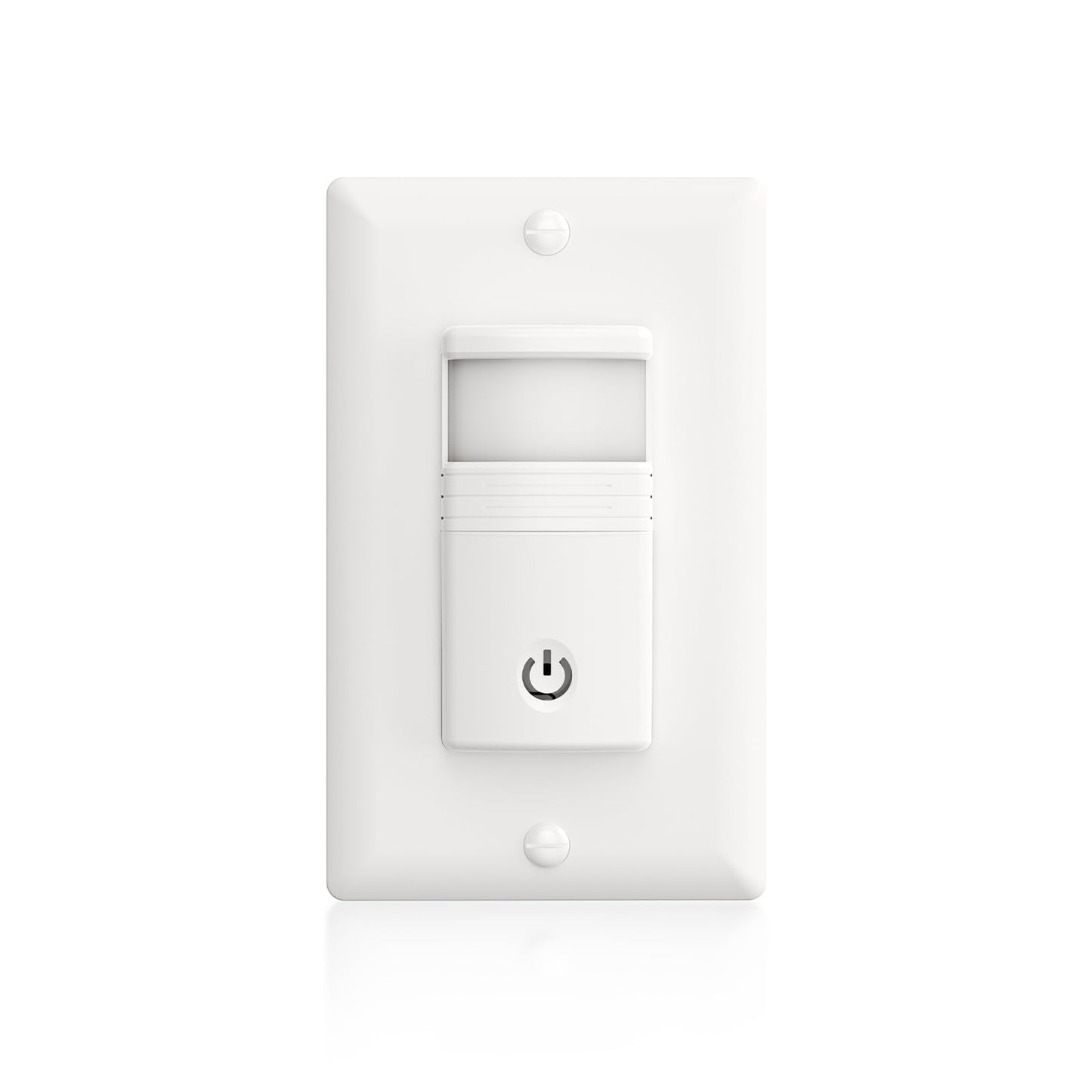 ECOELER Motion Sensor Light Switch, No Neutral Wire, PIR Infrared Motion Activated Wall Switch with Sensitivity Adjustable, OCC & VAC Selectable, Single Pole, UL Listed & FCC Listed, White