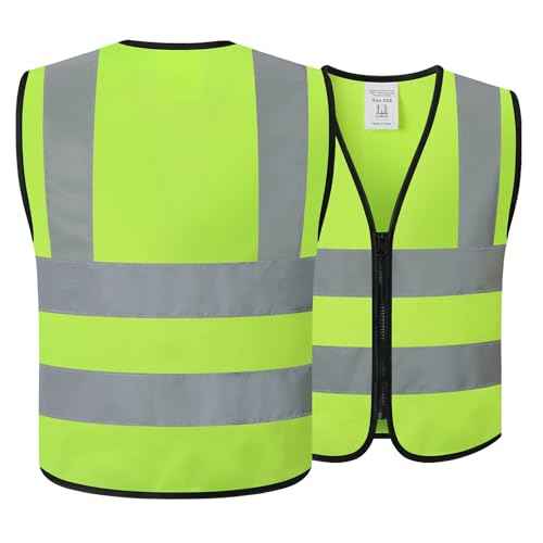 Kids Safety Vest - Hi Vis Reflective Vest for Kids - Running, Cycling