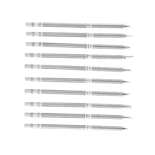 T12 Series Soldering Iron Tips Soldering Repair Tool Welding Tool Replacement for FX-951 Rework Station(Pack of 10)