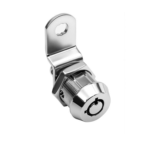 Toolbox Lock Tubular Cam Replacement Lock Hook Cam Keyed Alike (5/8 Inch, Chrome Finish, 2 Pack)