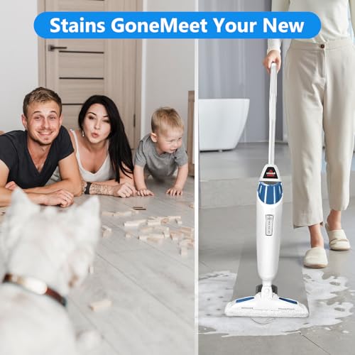 NXPPYY 4-Pack 1940/1806 Bissell Steam Mop Pads — 2 Soft Microfiber + 2 Scrubbing Pads, 19402/19404/19408/19409 Compatible