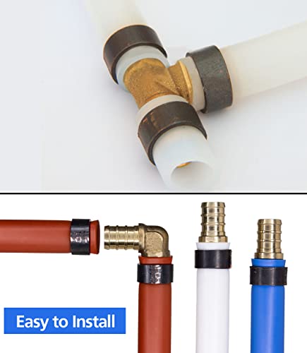Ruby.Q 1/2-Inch 30pcs PEX Brass Fittings Set | Elbows, Tees, Couplings