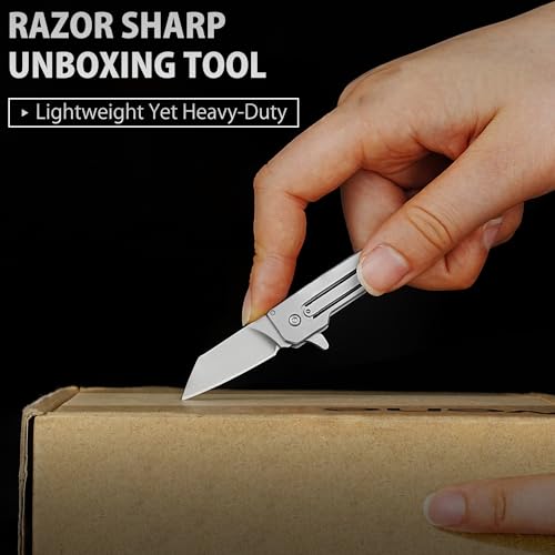 VALHALLA Mini EDC Pocket Knife, Small Titanium Folding Knife with Liner Lock, Lightweight EDC Tool for Outdoor, Camping & Daily Use, Gift for Women Men