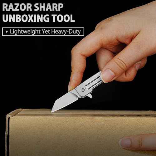 VALHALLA Mini EDC Pocket Knife, Small Titanium Folding Knife with Liner Lock, Lightweight EDC Tool for Outdoor, Camping & Daily Use, Gift for Women Men