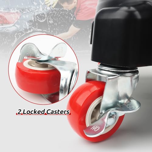 5 Gallon Bucket Dolly with Wheels — Locking Casters & Built-in Storage