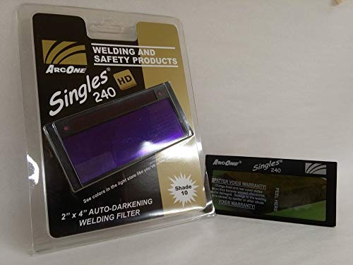 ArcOne S240-10 Horizontal Auto-Darkening Filter 2 x 4, Shade 10 – Welding Helmet Set