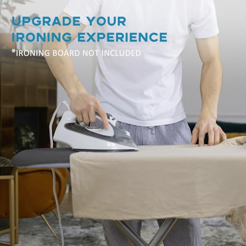 Ironing Board Cover with Padding 15"x54" Black (Rainhol) – Adjustable Fit, 10mm Padding, Heat-Reflective Aluminum